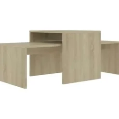 vidaXL - Salontafel - Bruin - Bewerkt hout Clearance