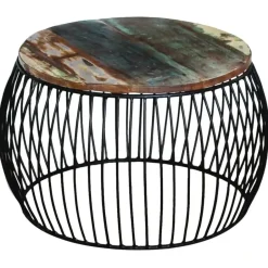 vidaXL - Salontafel - Bruin - Hout - 68 x 37 cm Clearance