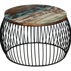 vidaXL - Salontafel - Bruin - Hout - 68 x 37 cm Clearance