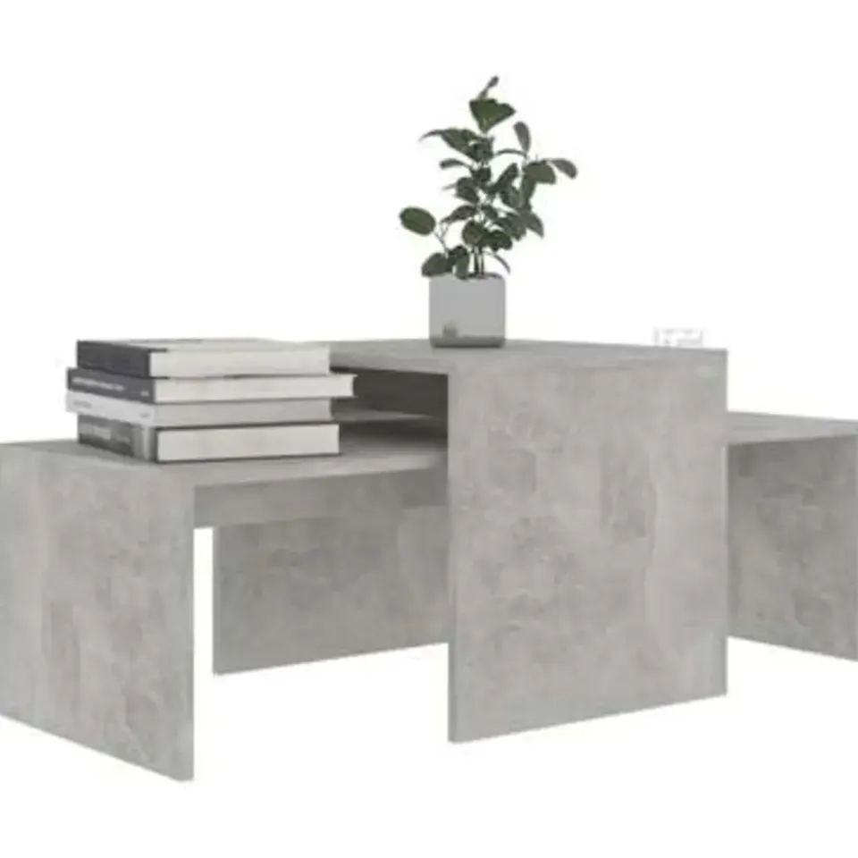 vidaXL - Salontafel - Grijs - Bewerkt hout Clearance