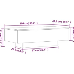 vidaXL - Salontafel - Wit - Bewerkt hout Online