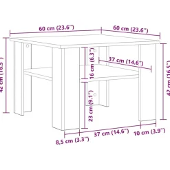 vidaXL - Salontafel - Zwart - Bewerkt hout Online