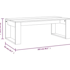 vidaXL - Salontafel - Zwart - Bewerkt hout Discount