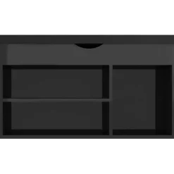 vidaXL - Schoenenbank - Zwart - Bewerkt hout Best