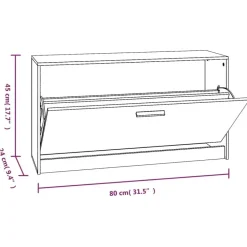 vidaXL - Schoenenbank - Zwart - Bewerkt hout Outlet
