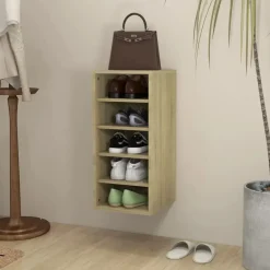 vidaXL - Schoenenkast - Bruin - Bewerkt hout - 31.5 x 35 x 70 cm Outlet