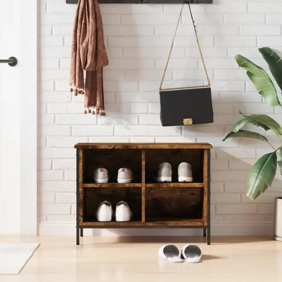 vidaXL - Schoenenkast - Bruin - Bewerkt hout Outlet