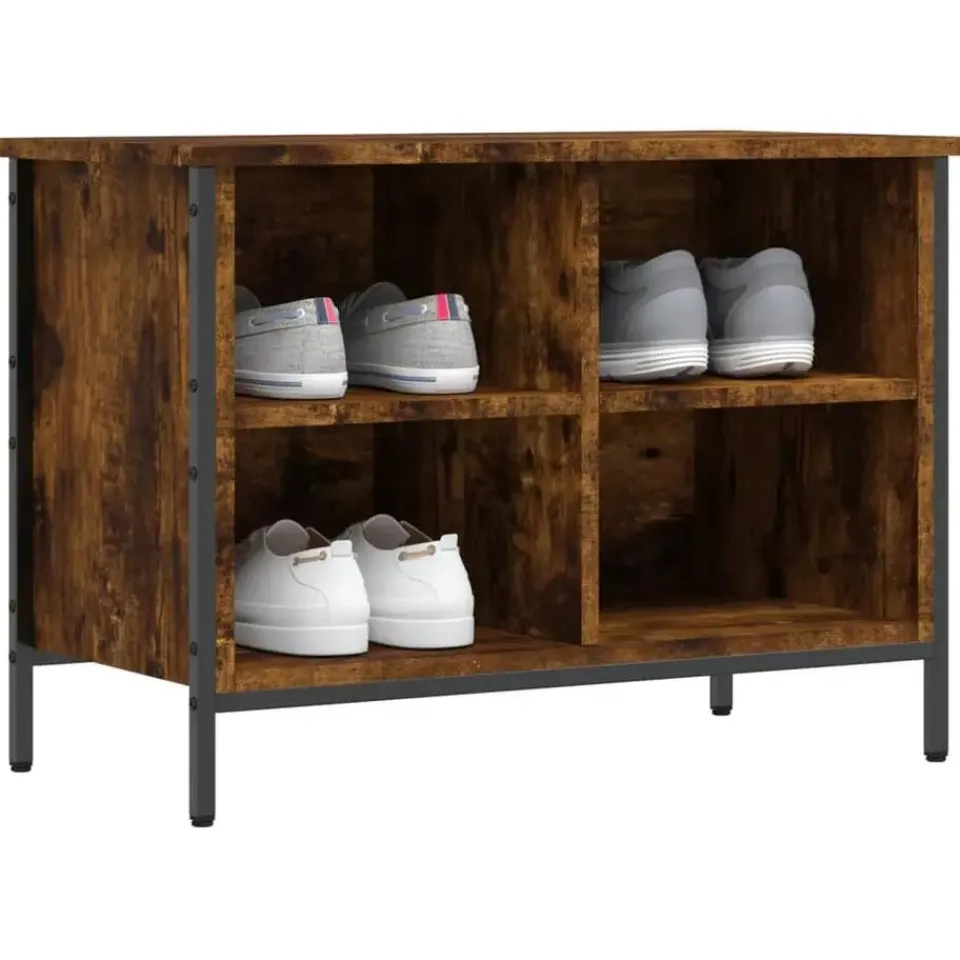 vidaXL - Schoenenkast - Bruin - Bewerkt hout Outlet