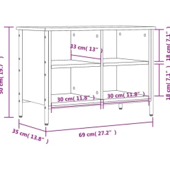 vidaXL - Schoenenkast - Bruin - Bewerkt hout Outlet