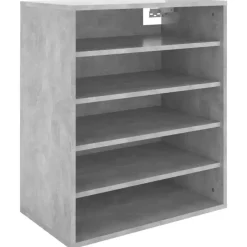 vidaXL - Schoenenkast - Grijs - Bewerkt hout - 60 x 35 x 70 cm Online