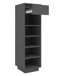 vidaXL - Schoenenkast - Grijs - Grenenhout