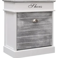 vidaXL - Schoenenkast - Grijs - Hout Discount