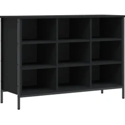 vidaXL - Schoenenkast - Zwart - Bewerkt hout New