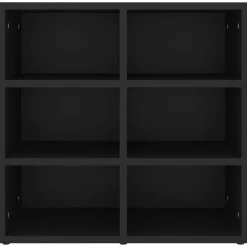 vidaXL - Schoenenkast met 6 vakken - Zwart - Bewerkt hout - 52.5x30x50 cm Best