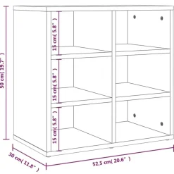 vidaXL - Schoenenkast met 6 vakken - Zwart - Bewerkt hout - 52.5x30x50 cm Best