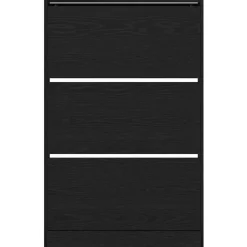 vidaXL - Schoenenkast met 3 kleppen 9 paar - Zwart eiken - 80x21x125,5 cm