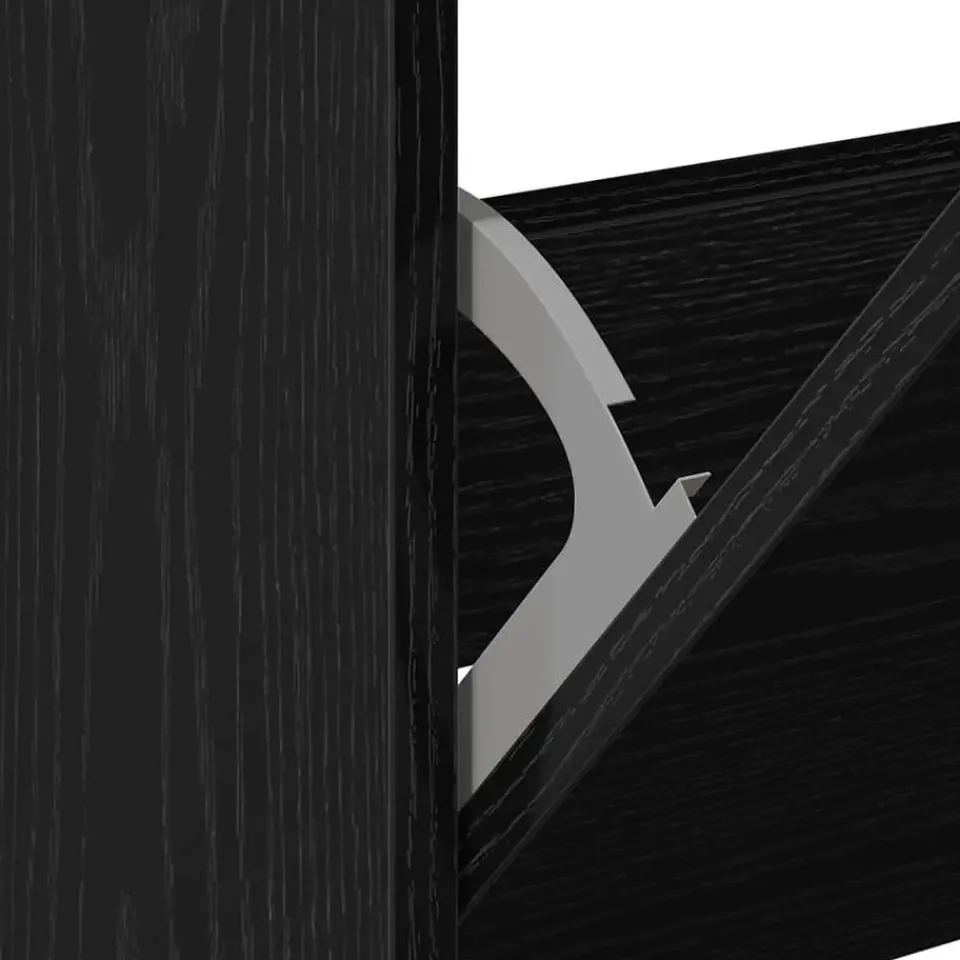 vidaXL - Schoenenkast met 3 kleppen 9 paar - Zwart eiken - 80x21x125,5 cm