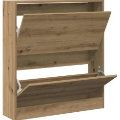 vidaXL - Schoenenkast voor entree 4 paar - Gerookt eiken - 80x21x87,5 cm Clearance