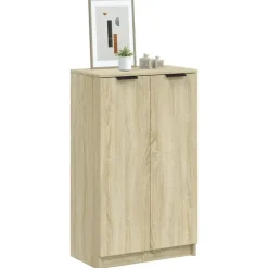 vidaXL - Schoenenrek - Bruin - Bewerkt hout Hot