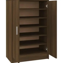 vidaXL - Schoenenrek - Bruin - Bewerkt hout - 60 x 35 x 92 cm Outlet