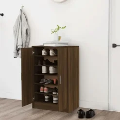 vidaXL - Schoenenrek - Bruin - Bewerkt hout - 60 x 35 x 92 cm Outlet