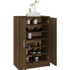 vidaXL - Schoenenrek - Bruin - Bewerkt hout - 60 x 35 x 92 cm Outlet