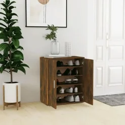 vidaXL - Schoenenrek - Bruin - Bewerkt hout - 60 x 35 x 70 cm Discount