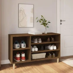 vidaXL - Schoenenrek - Bruin - Bewerkt hout Clearance