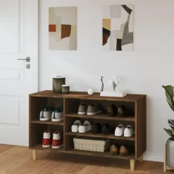 vidaXL - Schoenenrek - Bruin - Bewerkt hout Clearance