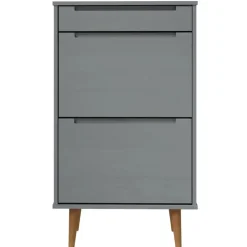 vidaXL - Schoenenrek - Grijs - Grenenhout Outlet