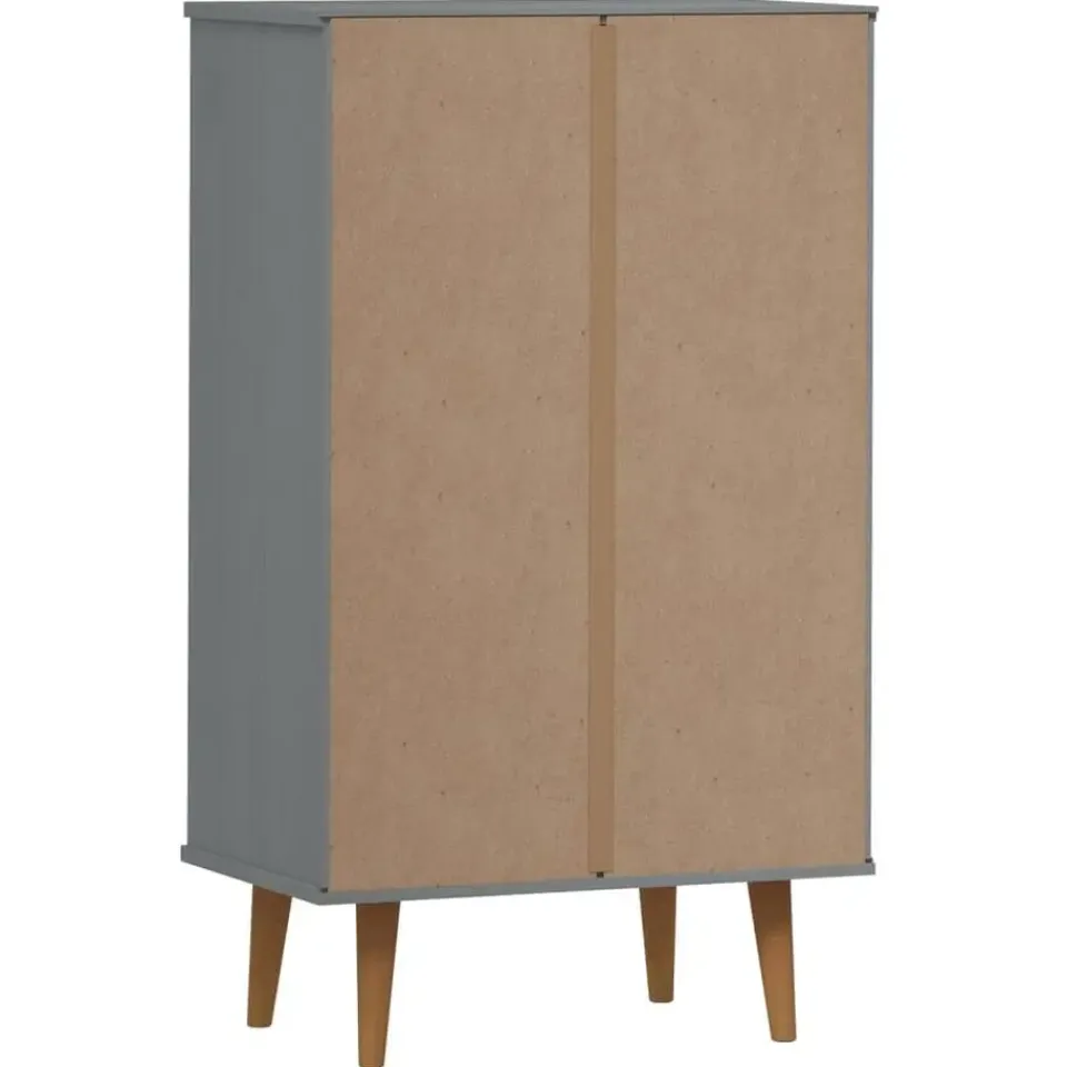 vidaXL - Schoenenrek - Grijs - Grenenhout Outlet