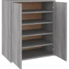 vidaXL - Schoenenrek - Grijs - Bewerkt hout - 60 x 35 x 70 cm Outlet