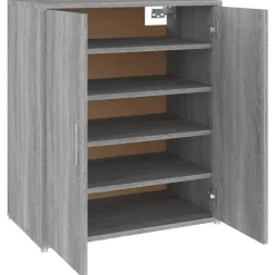 vidaXL - Schoenenrek - Grijs - Bewerkt hout - 60 x 35 x 70 cm Outlet