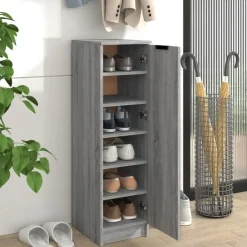vidaXL - Schoenenrek - Grijs - Bewerkt hout Hot