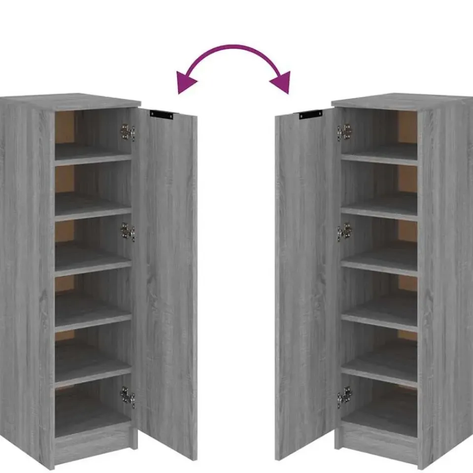 vidaXL - Schoenenrek - Grijs - Bewerkt hout Hot