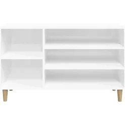 vidaXL - Schoenenrek - Wit - Bewerkt hout