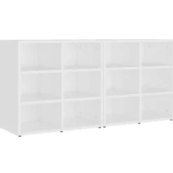 vidaXL - Schoenenrek - Wit - Bewerkt hout - 2 stuks Online