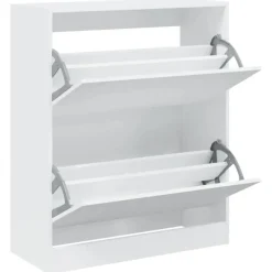 vidaXL - Schoenenrek - Wit - Bewerkt hout - 80 x 34 x 96.5 cm