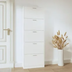 vidaXL - Schoenenrek - Wit - Bewerkt hout Best