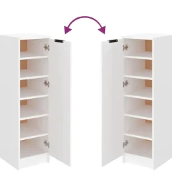 vidaXL - Schoenenrek - Wit - Bewerkt hout Clearance