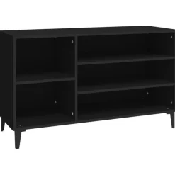 vidaXL - Schoenenrek - Zwart - Bewerkt hout Online