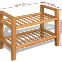 vidaXL - Schoenrek - Bruin - Hout Outlet