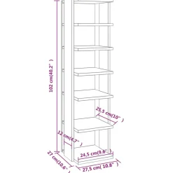 vidaXL - Schoenrek - Wit - Bewerkt hout - 2 stuks Clearance