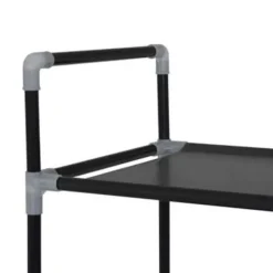 vidaXL - Schoenrek - Zwart - Stof - 100 x 29.5 x 170 cm Best