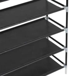 vidaXL - Schoenrek - Zwart - Stof - 100 x 29.5 x 170 cm Best
