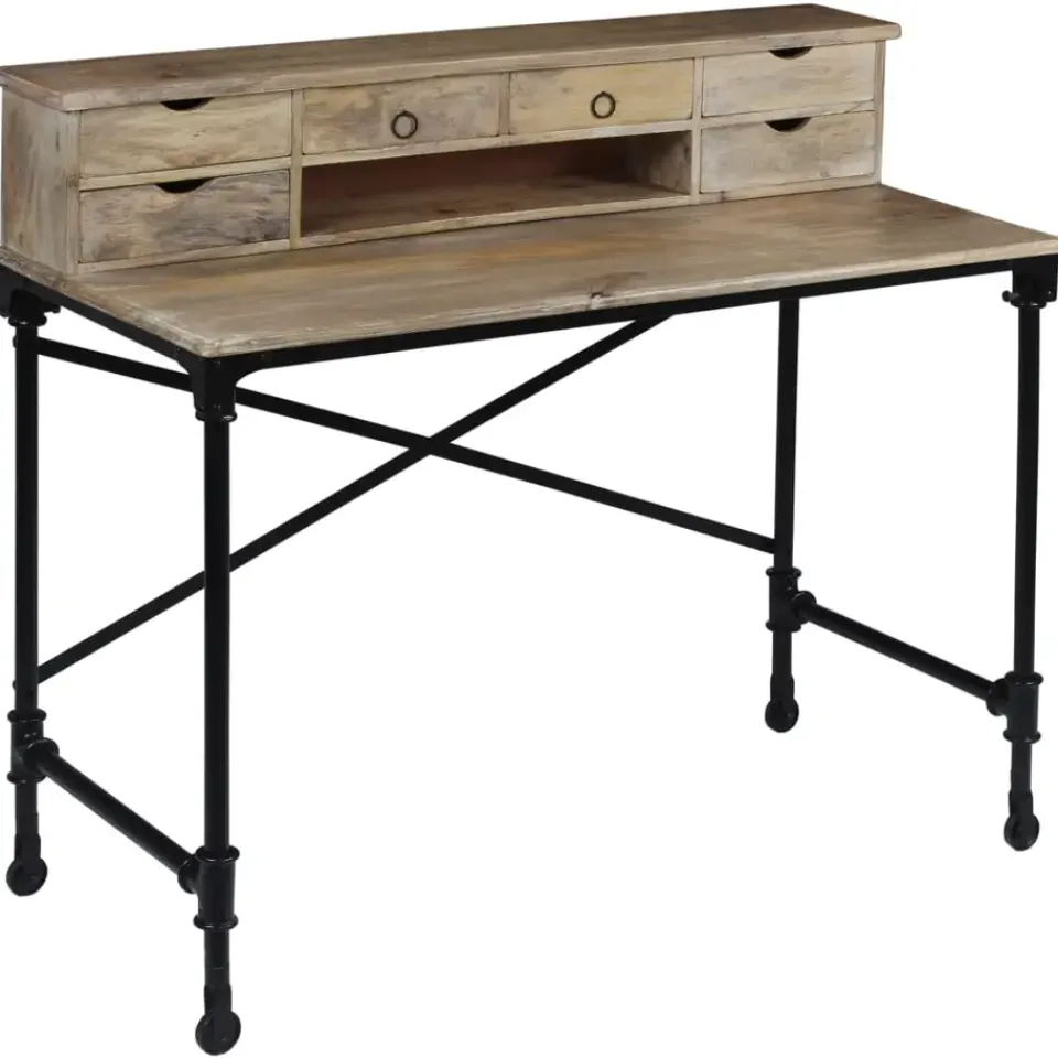 vidaXL - Schrijftafel - Bruin - Hout Outlet