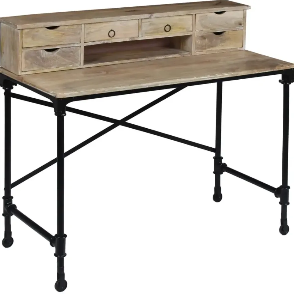 vidaXL - Schrijftafel - Bruin - Hout Outlet