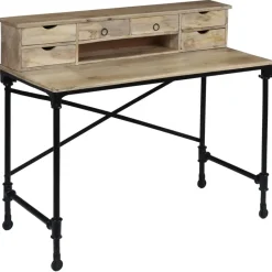 vidaXL - Schrijftafel - Bruin - Hout Outlet