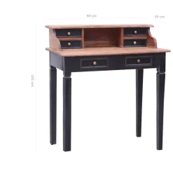 vidaXL - Schrijftafel - Bruin - Gerecycled hout Sale