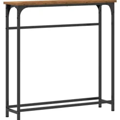 vidaXL - Sidetable - Oud hout - Gelaagd hout en metaal - 75x19.5x75 cm New